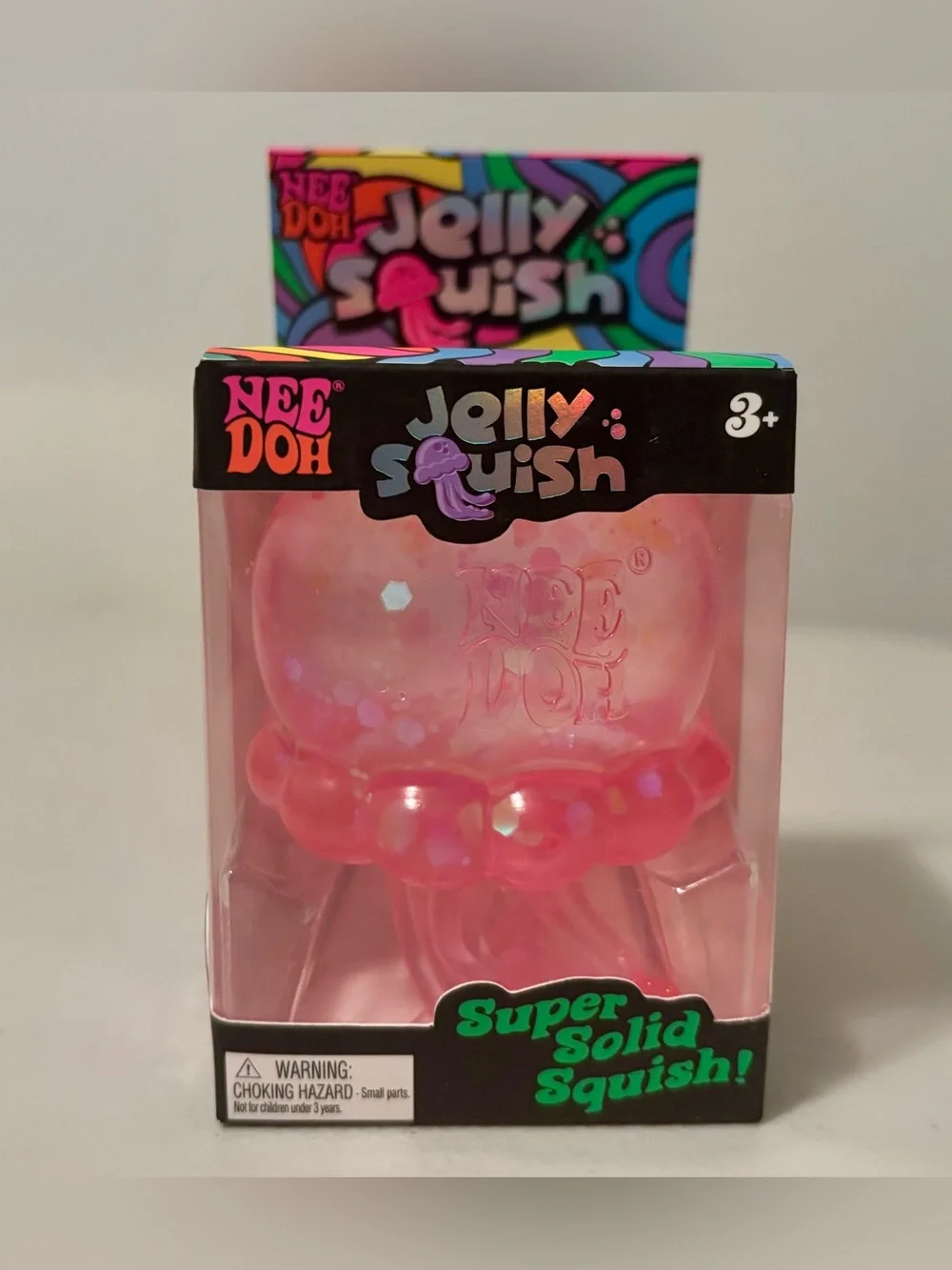 Needoh Super Fuzz Ball & Jelly Squish Pink Stress Toys